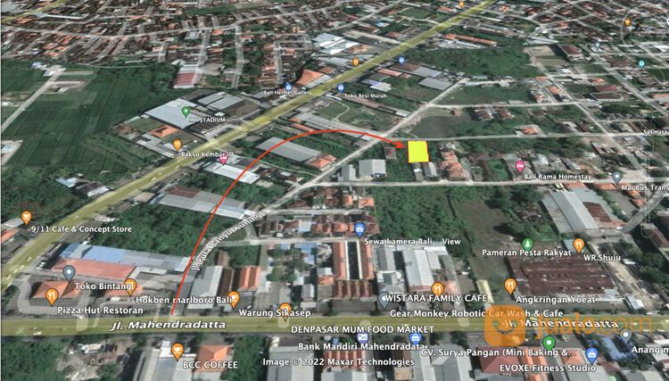 Tanah Murah Di Jl Mahendradatta Dekat Pizza Hut Cocok Untuk Gudang