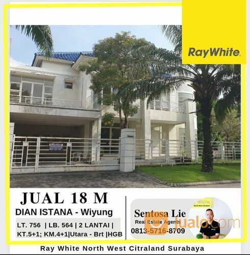 Rumah Dian Istana Wiyung Surabaya Mewah Luas 756 m2 Garasi 6 mobil