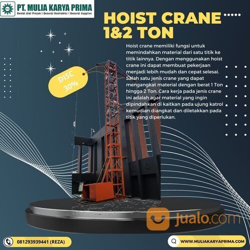 SEWA HOIST CRANE BREBES, LIFT BARANG, BAR BENDER, BAR CUTTER, KOMPRESSOR, BUCKET COR, MINI CRANE