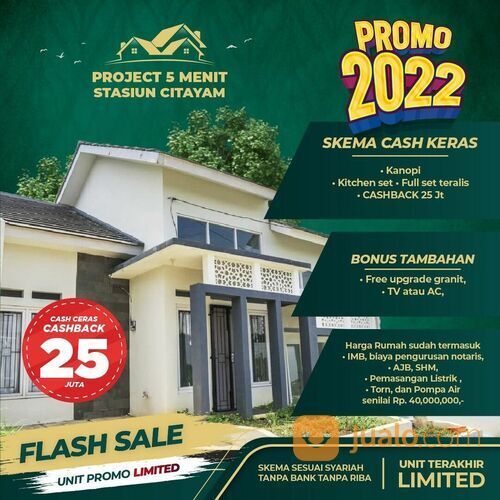 RUMAH READY STOCK BOJONGGEDE BOGOR, 1 KM KE STASIUN CITAYAM, HARGA 499 JUTA