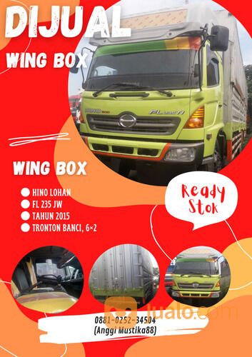 TRUK WING BOX TRONTON, HINO LOHAN FL 235 JW TH. 2015, TRONTON BANCI