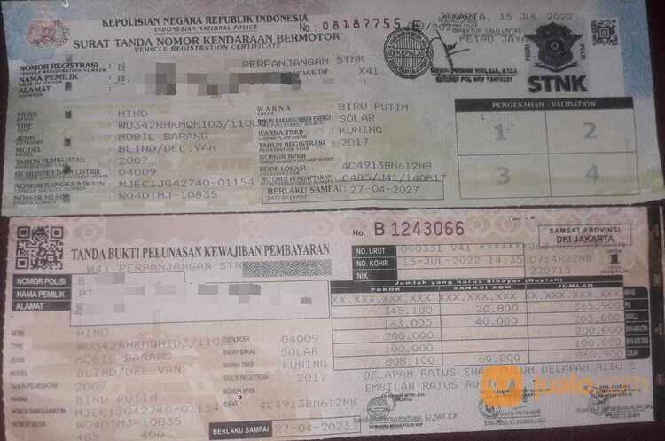 BOX CDD HINO DUTRO WU 342 RHK, 110 LD TH.2007 ENGKEL