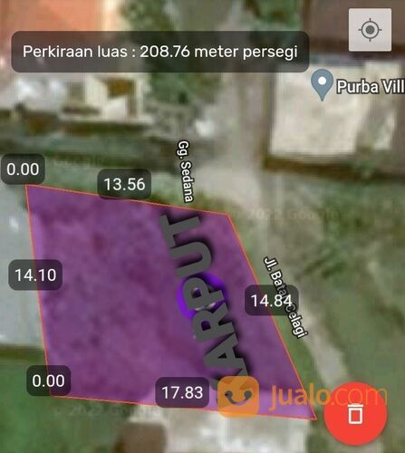 Tanah 2 are, Jl. Batan Celagi Pangkung Palu Padonan Tibubeneng Kuta Utara