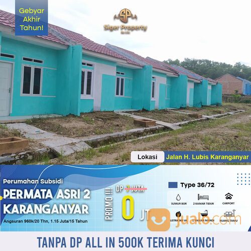 Rumah subsidi free sumur bor di dekat karanganyar 2122