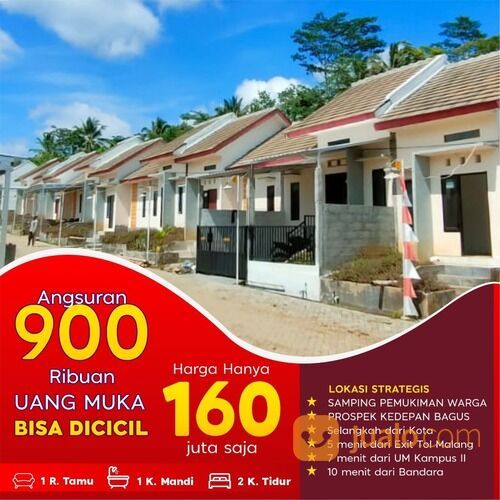 Rumah Subsidi Minimalis 1 Lantai Dekat Cemorokandang Malang
