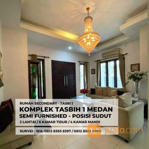 KOMPLEK TASBI 1 MEDAN - RUMAH SECONDARY - 2 LANTAI - SEMI FURNISHED