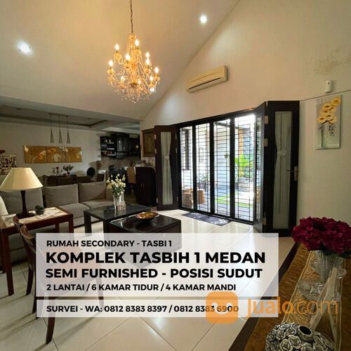 KOMPLEK TASBI 1 MEDAN - RUMAH SECONDARY - 2 LANTAI - SEMI FURNISHED