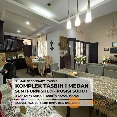 KOMPLEK TASBI 1 MEDAN - RUMAH SECONDARY - 2 LANTAI - SEMI FURNISHED