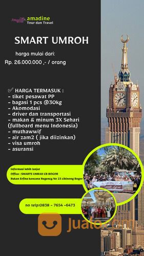 Umroh Plus Turki Maktour SMARTS UMROH HARGA TERBAIK, Hub: 0838-7654-6473