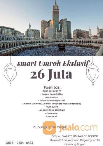 Biro Paket Umroh Plus Turki Maktour SMARTS UMROH BERIJIN RESMI, Hub: 0838-7654-6473