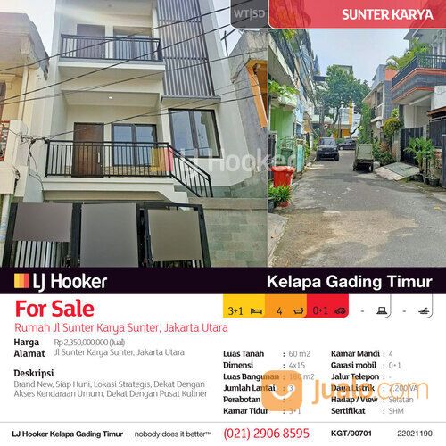 Rumah Jl Sunter Karya Sunter, Jakarta Utara
