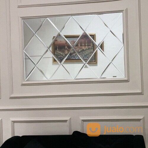 Kaca cermin bevel + cermin dinding bevel