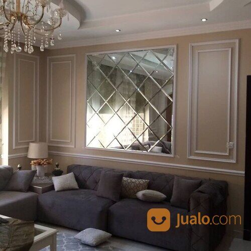 Kaca cermin bevel + cermin dinding bevel