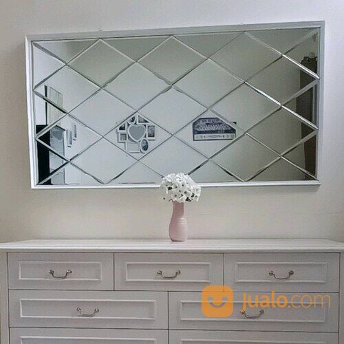 Kaca cermin bevel + cermin dinding bevel