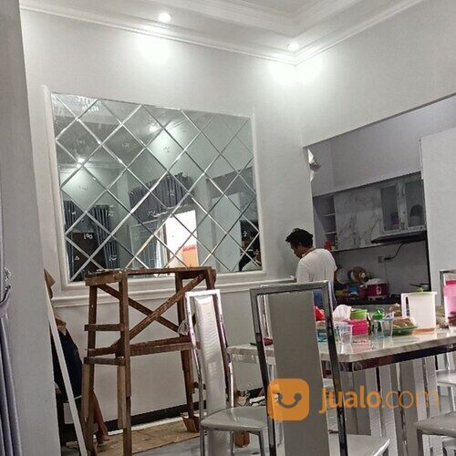 Kaca cermin bevel + cermin dinding bevel
