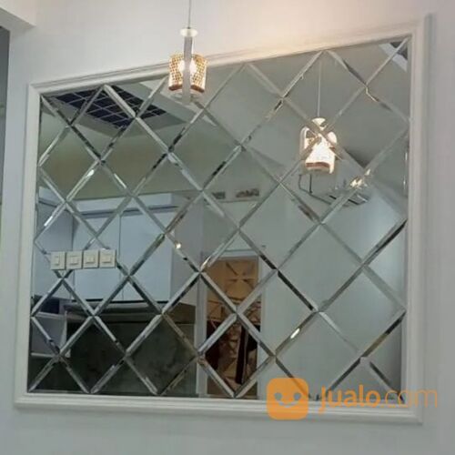 Kaca cermin bevel + cermin dinding bevel