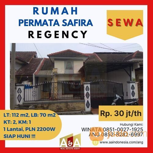 Rumah Siap Huni Permata Safira Regency Lidah Kulon