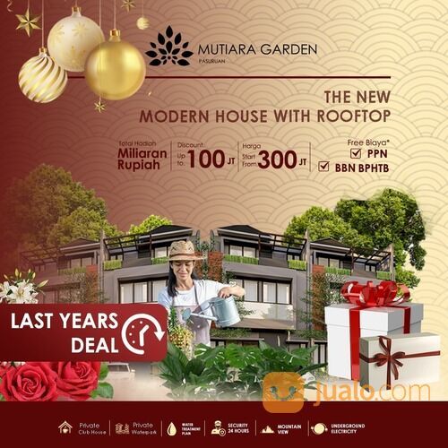 RUMAH MINIMALIS 1 LANTAI DI MUTIARA GARDEN KOTA PASURUAN