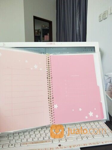 MAP FOLDER PLASTIK BINDER BUKU TULIS MODEL SPIRAL MOTIF KUCING SAKURA