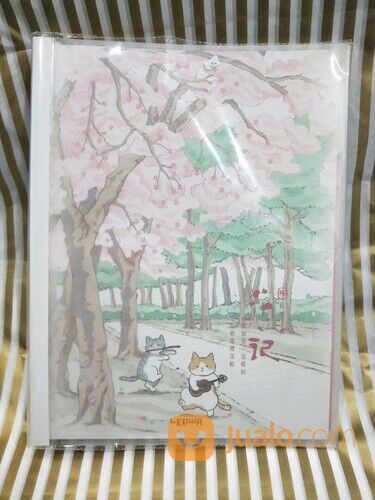 MAP FOLDER PLASTIK BINDER BUKU TULIS MODEL SPIRAL MOTIF KUCING SAKURA