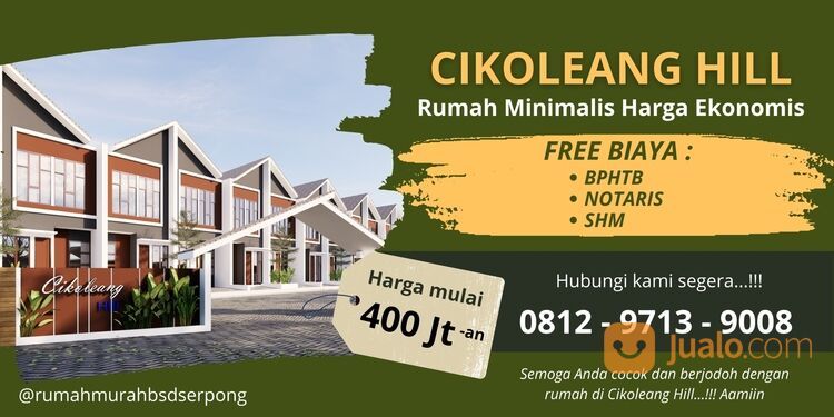 RUMAH CISAUK 2 LANTAI DEKAT STASIUN, HARGA MULAI 400 JUTAAN