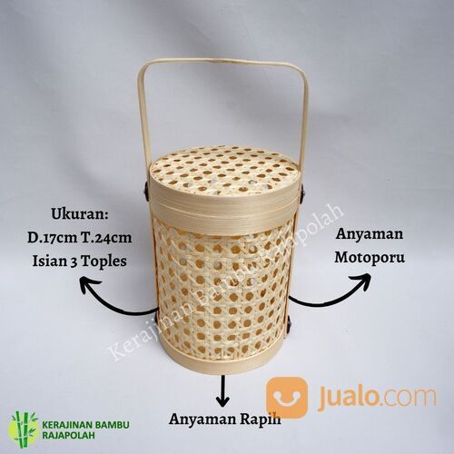 Toples kue kering dari bambu/Toples Snack/Tempat menyimpan makanan