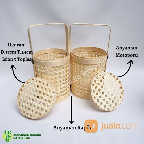 Toples kue kering dari bambu/Toples Snack/Tempat menyimpan makanan