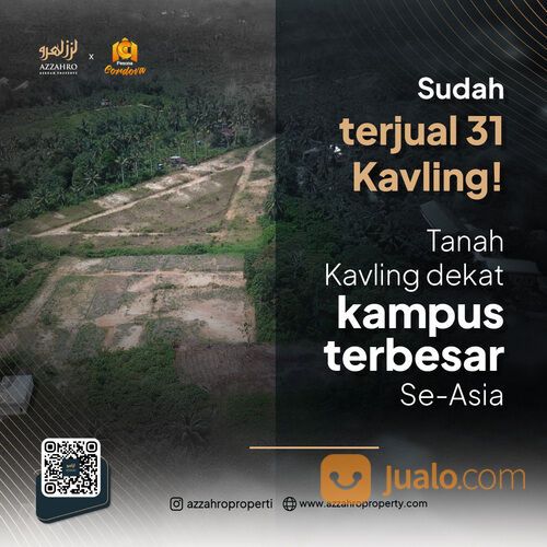 Tanah Kavling dekat kampus terbesar se-Asi