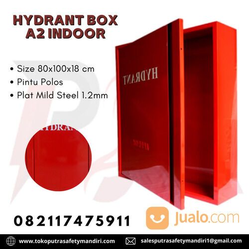 BOX HYDRANT INDOOR TYPE A2 PINTU POLOS PLAT MILD STEEL 1.2 MM PABRIKASI JAKARTA MURAH