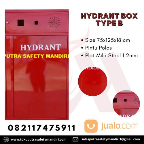 BOX HYDRANT TYPE B INDOOR KOTAK SIMPAN ALAT PEMADAM PINTU POLOS PLAT MILD STEEL 1.2MM JAKARTA