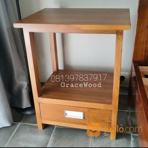 Bed Side Table kayu Jati Meja Samping Tempat Tidur Hotel