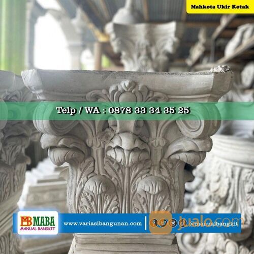 Mahkota Pilar Ukir Kotak Klasik