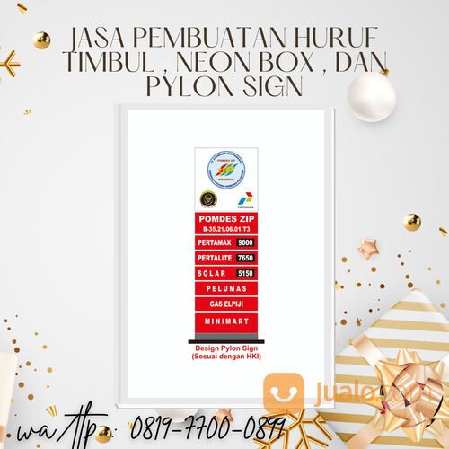 Pembuatan PylonSign atau Totem Pertamina SPBU