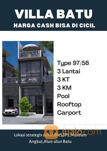 3 Lantai Private Pool Rumah Tipe 97 Strategis ! Obral !!