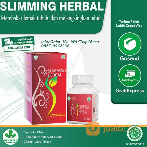 Obat Pelangsing Atau Penurun Berat Badan Sliming Herbal De Nature