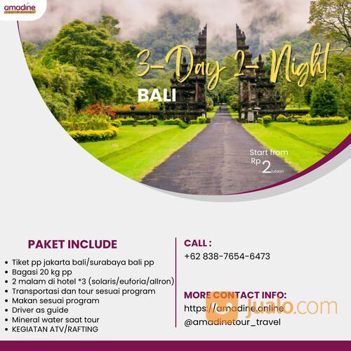 Pusat Sewa Garasi Mobil Di Bali AMADINE TOUR PALING NYAMAN, WA 0838-7654-6473