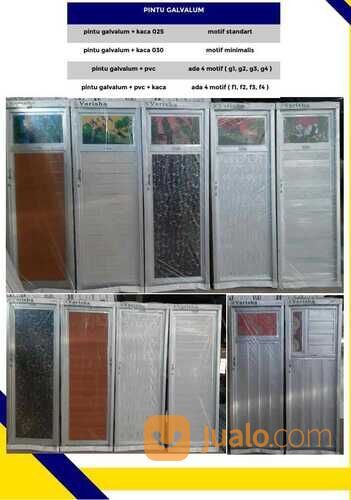 PINTU GALVALUM PVC KACA + JASA PASANG HARGA BEDA