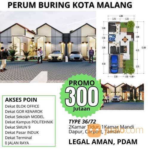 Rumah murah promo diskon 50 juta di Kinara Buring Kota Malang