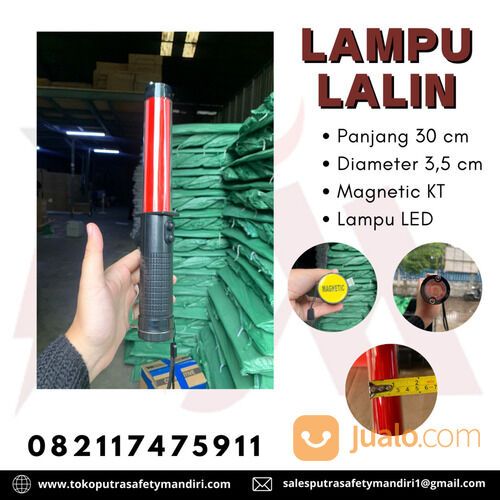 LAMPU LALIN LALU LINTAS SECURITY PRUIT MAGNETIC INCLUDE BATERAI TONGKAT TUKANG PARKIR JAKARTA