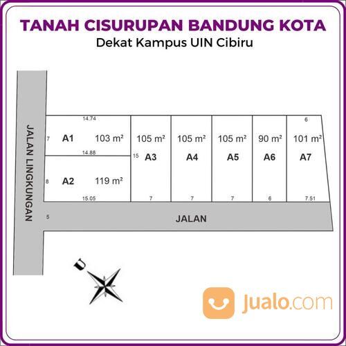 Tanah Bandung Kota Harga 1,5Jt per meter, Bayar 12x Tanpa Bunga