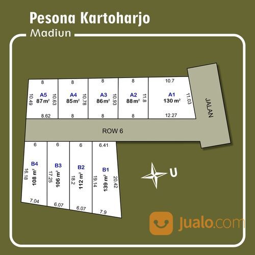 Tanah Perumahan Kota Madiun 200 Jutaan