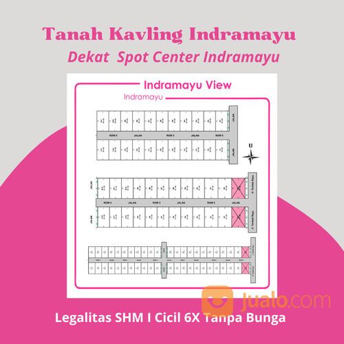 Aset Kavling Indramayu, Dekat Bunderan Kijang Fasum Jalan 5 Meter