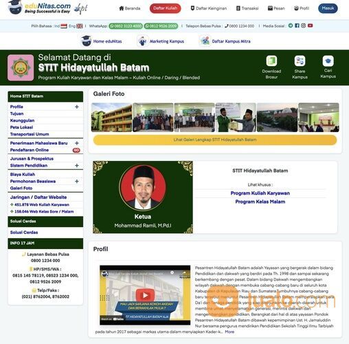 Dibuka Kelas Karyawan(Bisa Online) STI Tarbiyah Hidayatullah Batam.