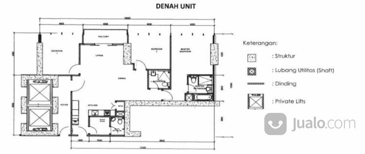 Apartemen The Galaxy Residence Elitz 3 BR Corner Connecting ke Galaxy Mall