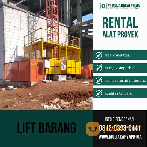 LIFT BARANG MAKASSAR/LIFT PROYEK MAKASSAR/ALIMAK MAKASSAR KAPASITAS 1-4 TON SINGLE/DOUBLE CABIN