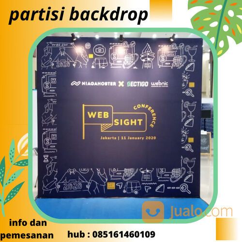 backdrop partisi pameran