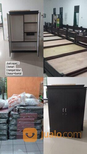 Lemari + Tempat Tidur + Kasur + Bantal