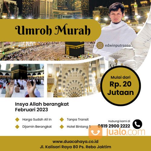 Promo Paket Umroh Murah Februari 2023 Jakarta Dua Cahaya