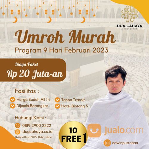 Promo Paket Umroh Murah Februari 2023 Jakarta Dua Cahaya