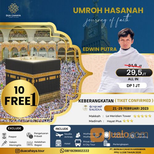 Promo Paket Umroh Murah Februari 2023 Jakarta Dua Cahaya